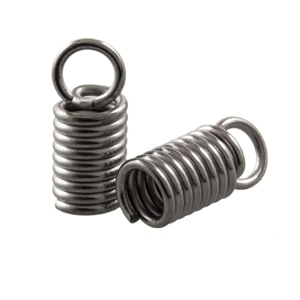 Stainless Steel Spiraal Veterklem (10.5 x 4.5 mm) Antiek Zilver (25 Stuks)