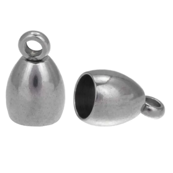 gangpad overtuigen Bloemlezing Stainless Steel Eindkapjes (Binnenmaat 3 mm) Antiek Zilver (10 Stuks)