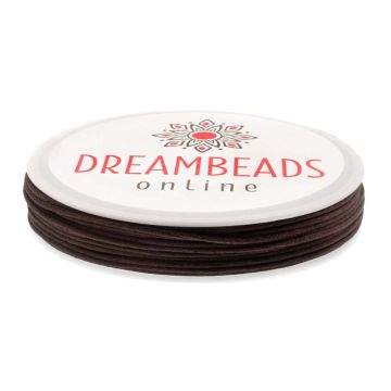 Satijnkoord (2 mm) Dark Brown (8 Meter)