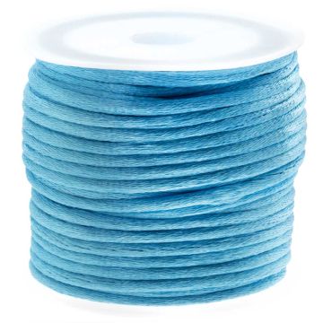 Satijnkoord (2 mm) Sky Blue (10 Meter)