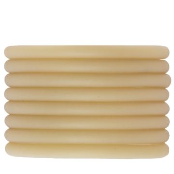 Rubber Koord (5 mm) Sand (2 Meter) holle binnenkant