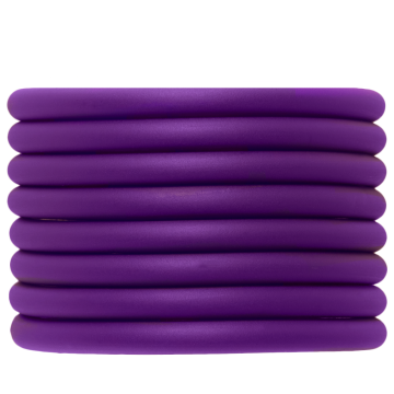 Rubber Koord (5 mm) Perfect Purple (2 Meter) holle binnenkant
