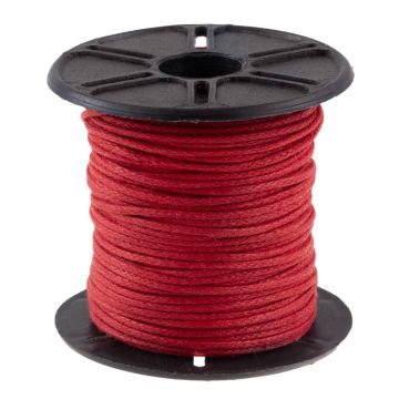 Waxkoord Katoen (0.8 mm) Red (25 Meter)