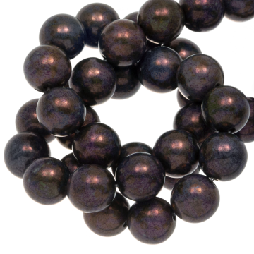 DQ Glaskralen (6 mm) Marble Oil (25 Stuks)