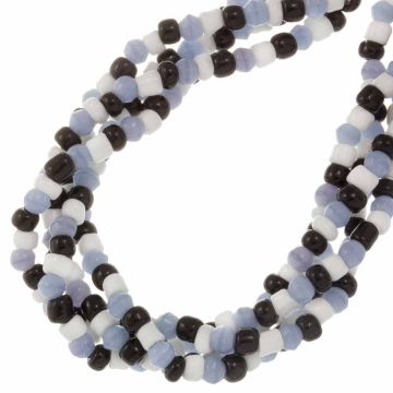 Kralenmix - Glaskralen (4 x 3 mm) Mix Color Faded Denim (220 Stuks)