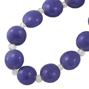 Glaskralen (12 - 14 x 6.5 - 9 mm) Iris Bloom (12 stuks)