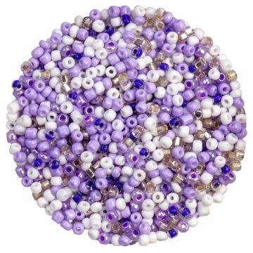 Kralenmix - Rocailles (3 mm) Mix Color  Medium Purple (50 gram)