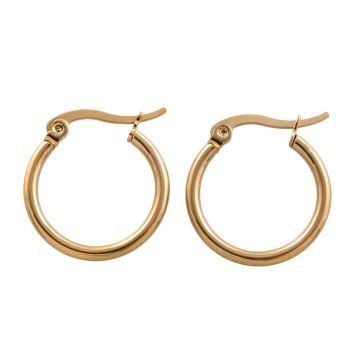 Stainless Steel Oorringen (20 x 2 mm) Goud (2 Stuks)