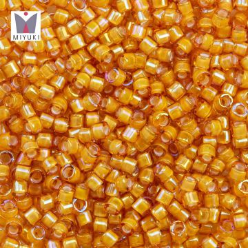 Miyuki Delica Kralen (11/0) White Lined Topaz AB (2.8 Gram)