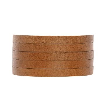 DQ Leer Plat (5 x 1.9 mm) Natural Dye Brown (1 Meter)