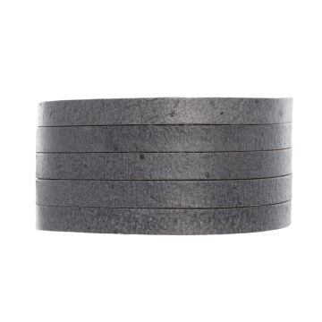 DQ Leer Plat (5 x 1.9 mm) Natural Dye Blue Grey (1 Meter)