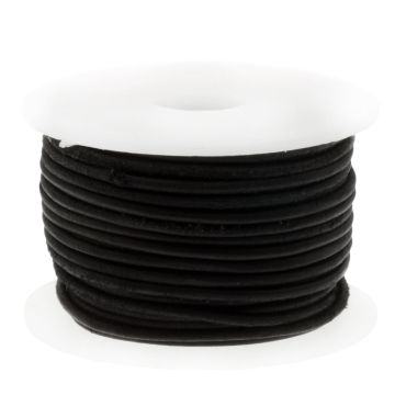 DQ Leer Vintage (1 mm) Black (10 Meter)