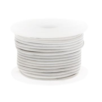 DQ Leer Rond (1 mm) White (10 Meter)