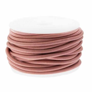 DQ Leer Rond (2 mm) Salmon (5 Meter)