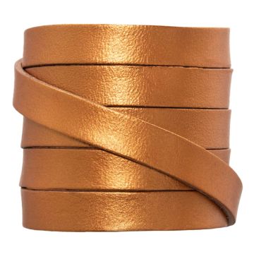 DQ Leer Plat (10 x 2 mm) Dusty Brown (1 Meter)