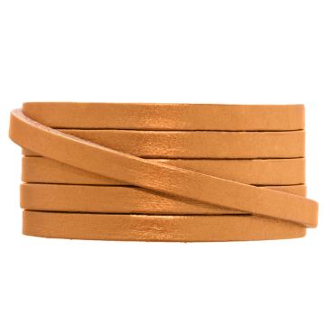 DQ Leer Plat (5 x 2 mm) Dusty Brown (1 Meter)