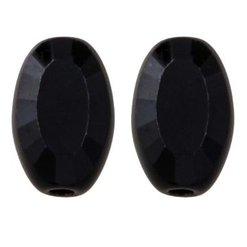 Glaskralen (10 x 6 x 3 mm) Black (10 stuks)