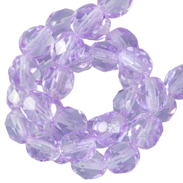 DQ Fire Polished Facetkralen (6 mm) Violet (25 Stuks)
