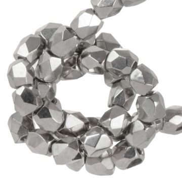 DQ Fire Polished Facetkralen (2 mm) Crystal Nickel Plated (50 Stuks)