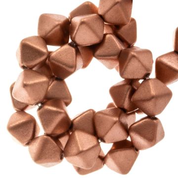 DQ Bicone Glaskralen (6 mm) Vintage Copper (20 stuks)