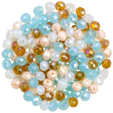 Facetkralen Rondell (6 x 5 mm) Light Salmon (140 Stuks)