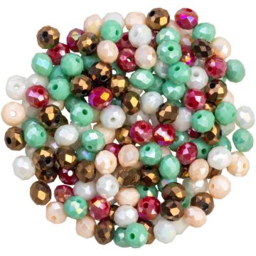 Facetkralen Rondell (6 x 5 mm) Pale Green (140 Stuks)