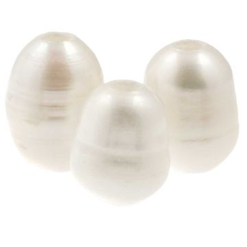 Zoetwaterparels (7 - 9 x 7 mm) Beige (10 Stuks)