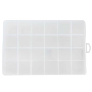 Opbergdoos 24 vakjes (14 x 19 x 2.2 cm)