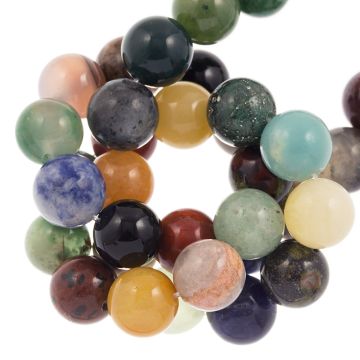 Kralenmix - Natuursteen (10 mm) Mixed Stones (38 Stuks)