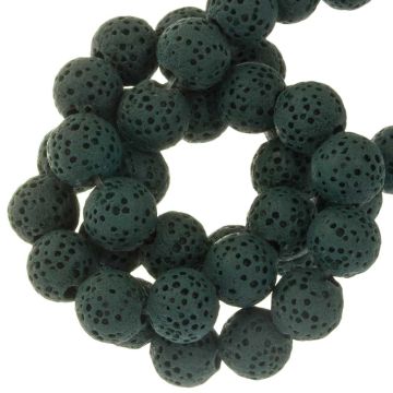 Lava Kralen (8 mm) Mallard Green (51 Stuks)