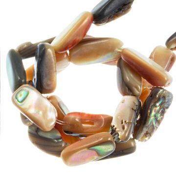 Paua Schelp Kralen (8 - 11 x 5 x 3 - 4 mm) Multi Color (39 Stuks)