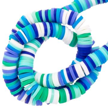 Polymeer Kralen (6 x 1 mm) Mix Color Blue (300 Stuks)