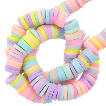 Polymeer Kralen (6 x 1 mm) Mix Color Pastel (300 Stuks)