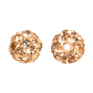 Shamballa kralen (4 mm) Light Peach (5 stuks)