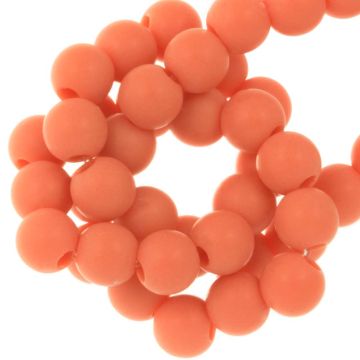 Acryl Kralen Mat (6 mm) Sunset Orange (100 stuks)