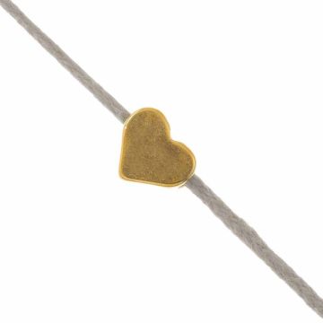 Metalen Kralen Hartje (6 x 7 x 3 mm) Goud (5 Stuks)