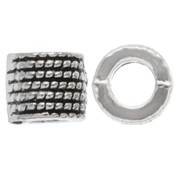 Metalen Kralen Groot Gat (9 x 8.5 mm) Antiek Zilver (10 stuks)