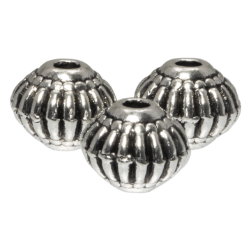 Metalen Kralen (8 x 6.5 mm) Antiek Zilver (40 Stuks)