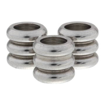 Stainless Steel Kralen Groot Gat (5 x 4.5 mm) Antiek Zilver (20 Stuks)