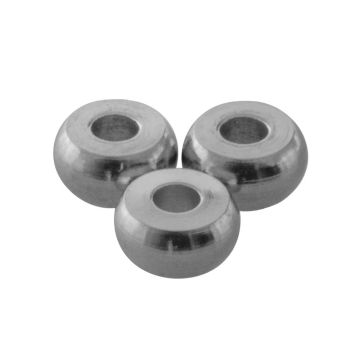 Stainless Steel Kralen (4 x 2 mm) Antiek Zilver (50 Stuks)