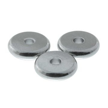 Stainless Steel Kralen (8 x 2.5 mm) Antiek Zilver (25 Stuks)