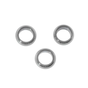 Stainless Steel Spacer Kralen (3.5 x 1.3 mm) Antiek Zilver (50 Stuks)