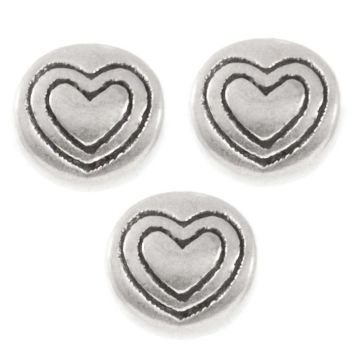 Tibetaanse Metalen Kralen (6 x 3 mm) Antiek Zilver (10 Stuks)