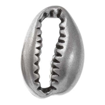 Kauri Schelpjes (17 x 12 x 5.5 mm) Antiek Zilver (2 Stuks)