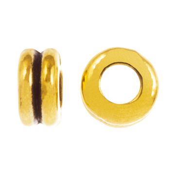 Tibetaanse Spacer Kralen Groot Gat (6 x 3 mm) Goud (30 Stuks)