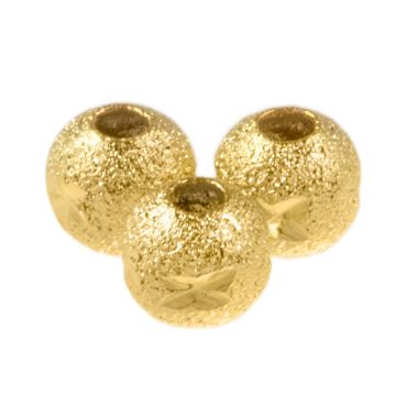 Metalen Kralen (4 x 3.5 mm) 24K Gold Plated (25 Stuks)