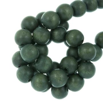 houten vintage look kralen warm bruin 10 mm 