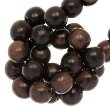 donker bruin houten kralen 6 mm