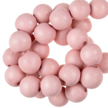 Houten Kralen Vintage Look (12 mm) Rose Quartz (70 stuks)
