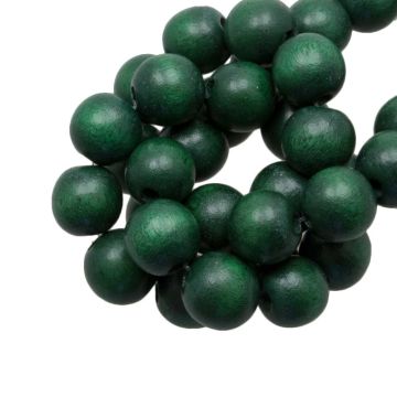 houten kralen rond vintage look groen pine kleur 8 mm